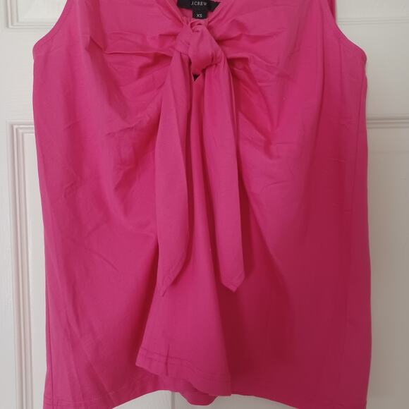 J. Crew Tie Front Tank Top S/M Azalea Pink NWT - Picture 6 of 9